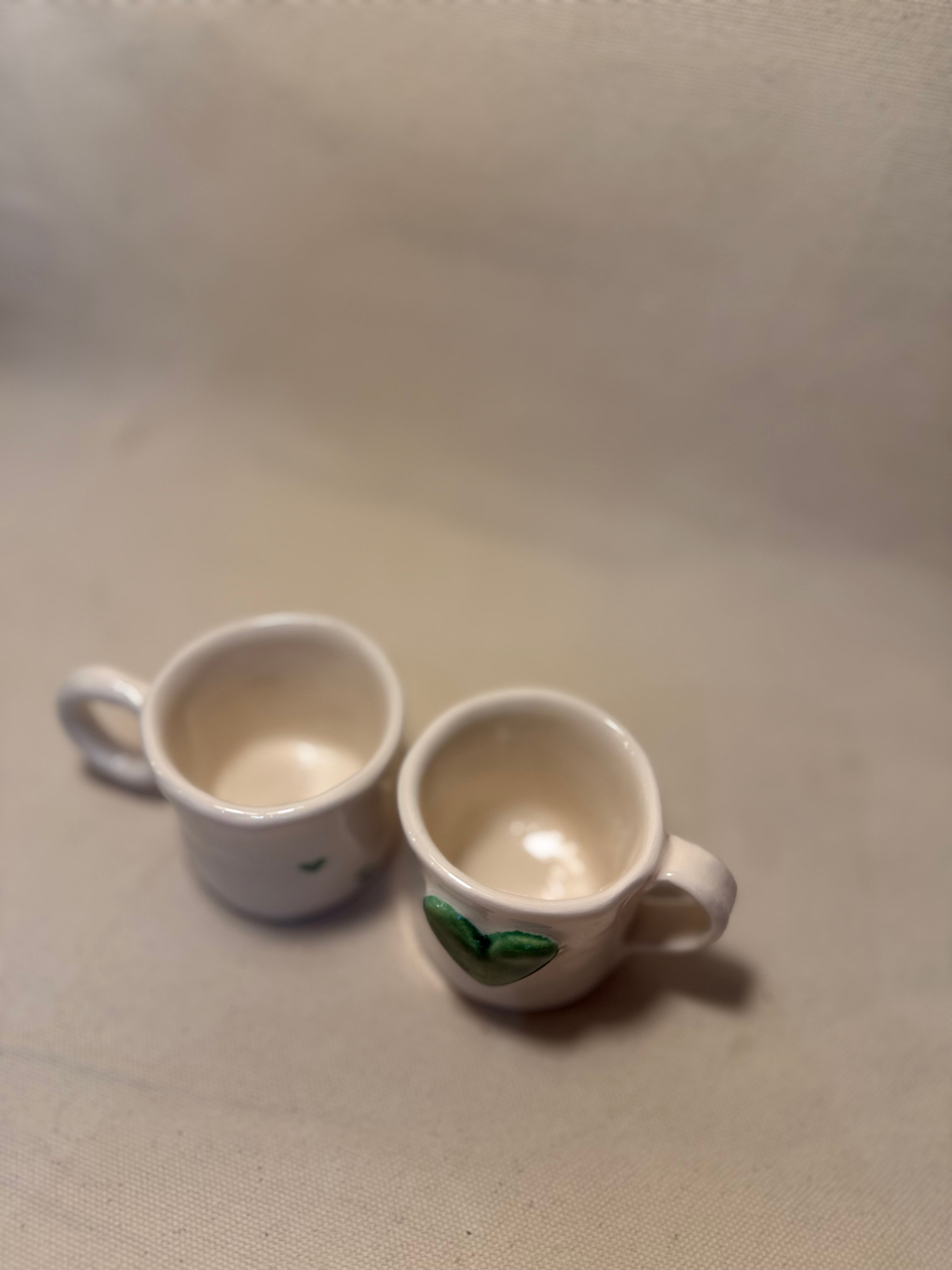 Coppia di tazzine da caffe "Cuoricione"