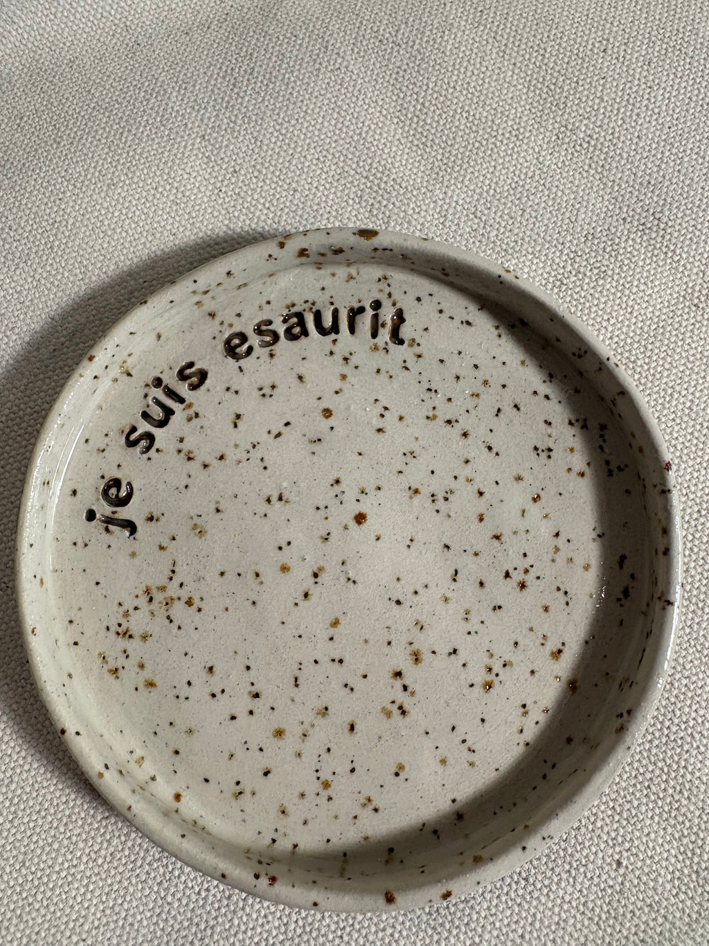 Piattino "Je Suisse Esaurit"