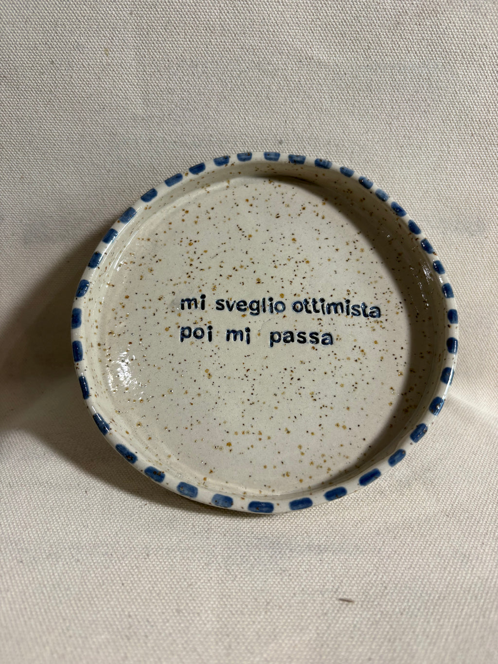 Piattino "Mi Sveglio Ottimista"