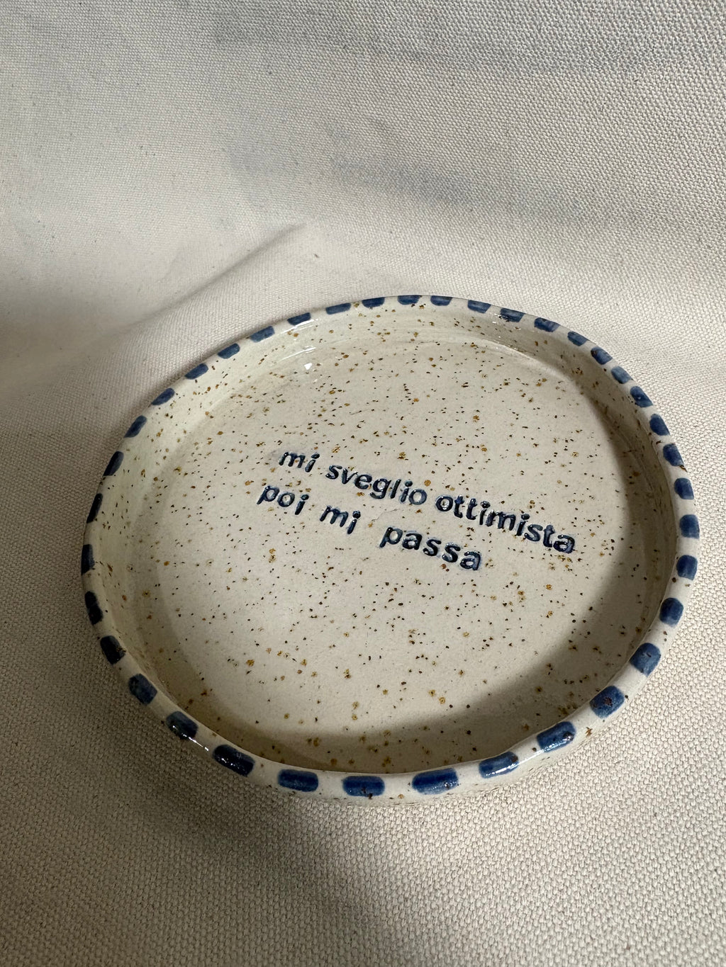 Piattino "Mi Sveglio Ottimista"