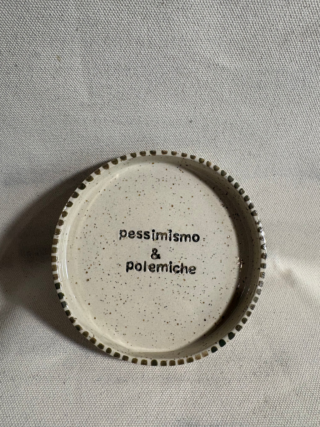 Piattino "Pessimismo & Polemiche"