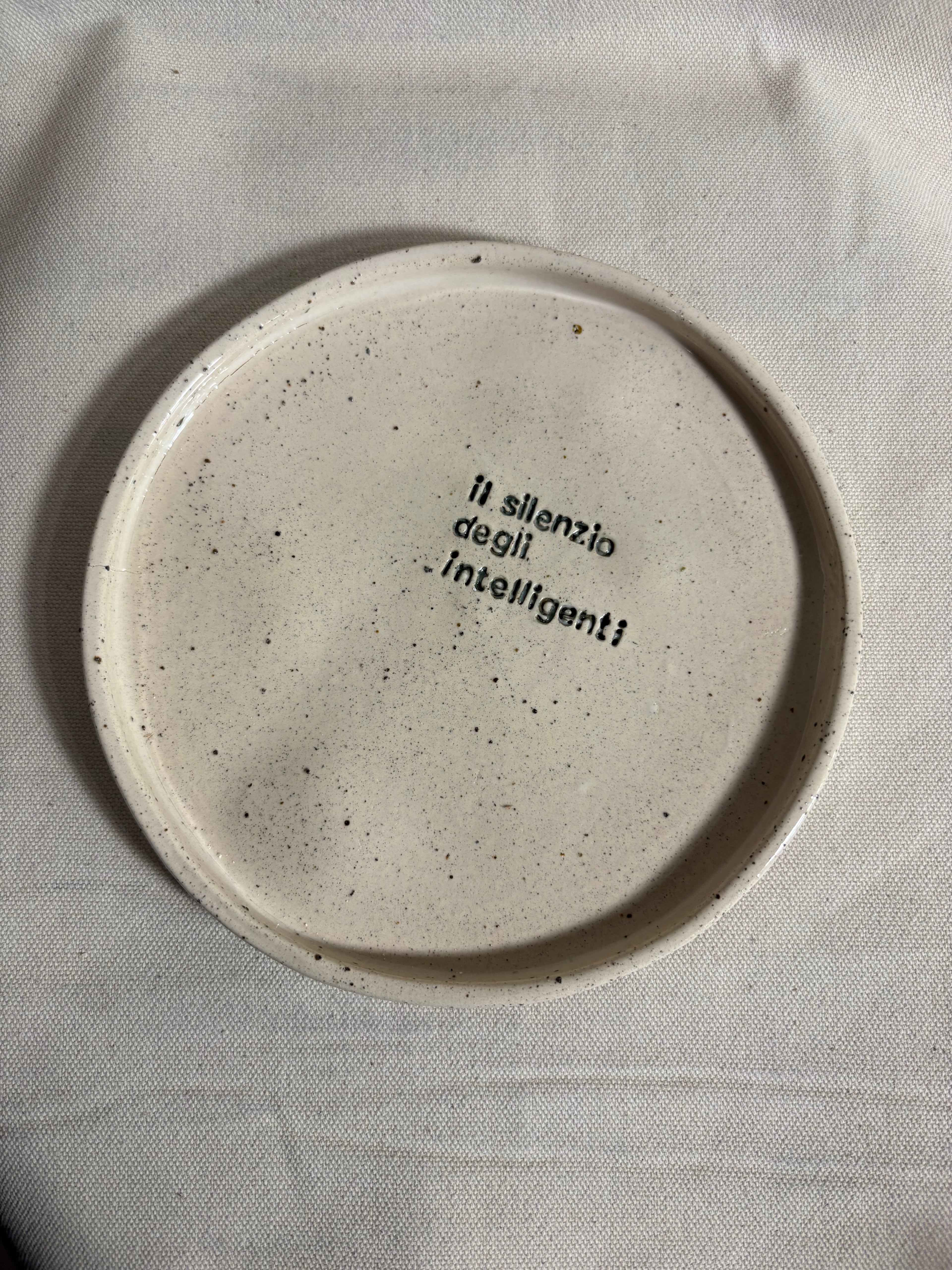 Piattino "Il Silenzio Degli Intelligenti"