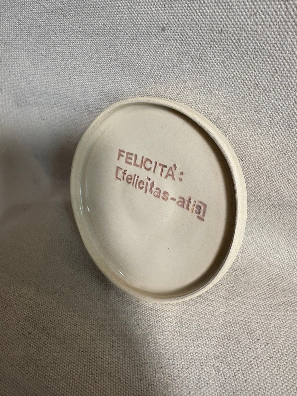Piattino "Felicità"